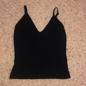 Plain black tank top